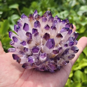 Natural Amethyst Cluster Ornaments, Home Decor, Crystal Collection Display, Gifts For Friends, Healing Crystal Mineral Specimen, Random