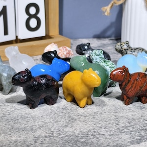 天然クリスタルカピバラの置物、クリスタル動物装飾、ヒーリングストーン、クリスタル装飾、クリスタルギフト、形而上学的クリスタル彫刻