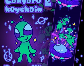 Alien Schlüsselband + Schlüsselanhänger