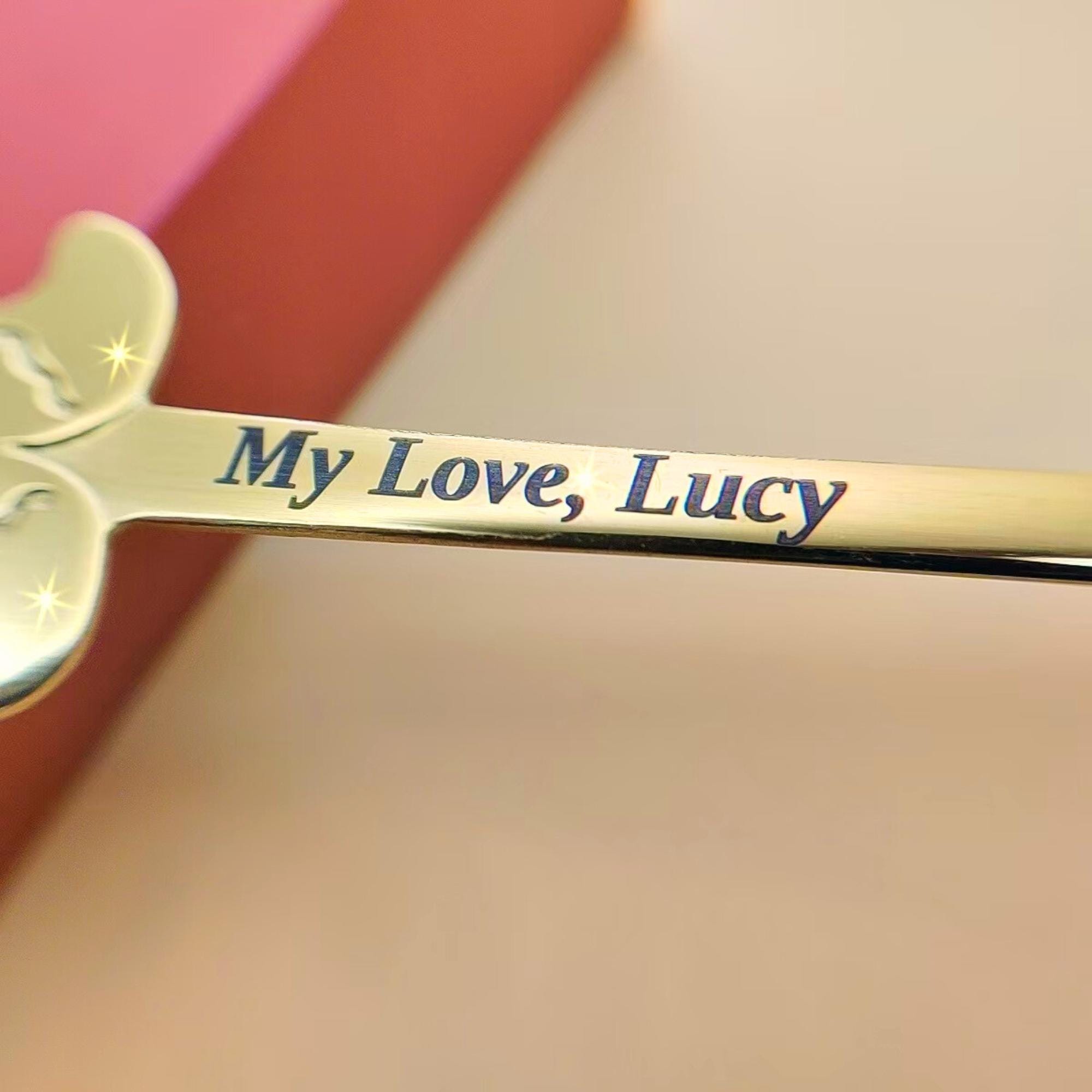 Personalized Engraved Spoon set-Custom Text Spoons-Personalized Stainless Steel spoon-coffee spoon set-Family Spoon set-Christmas spoon set
