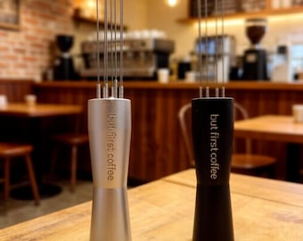 Personalisierte Edelstahl-Kaffee-Verteiler-Espresso Rührer Verteilung, Espresso-Liebhaber, Barista Housewarming, Rührpulver
