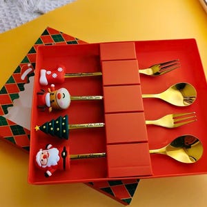 Colher personalizada gravada - presente de colher de Natal - colher de mesa - colher de chá - colher de sorvete - colher de café - presente de aniversário - conjunto de colheres de Natal