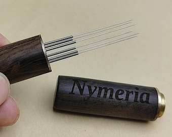 Personalized Walnut Espresso Stirrer & Distributor Tool | Barista Coffee Gift with Enhanced Flavor, Perfect Crema | Handcrafted Accessories