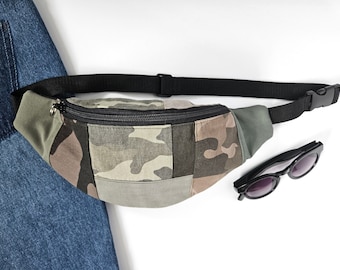 Fanny Pack. Bum Bag. Hip Sack. Hip Bag. 90's. Grunge. Camouflage Bag. Army Bag. Camo Bag. Hip Pouch.
