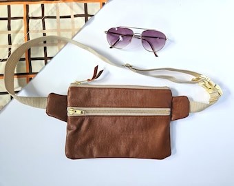 Fanny Pack. Bum Bag. Hip Sack. Hip Bag. Leather Fanny Pack. 70's. Leather Pouch.