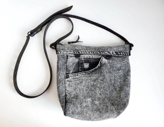Denim Bag. Shoulder Bag. Acid Wash. 80 