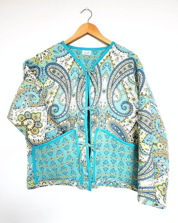Quilted Jacket. Handmade Jacket. Paisley Jacket. Upcycled Quilt