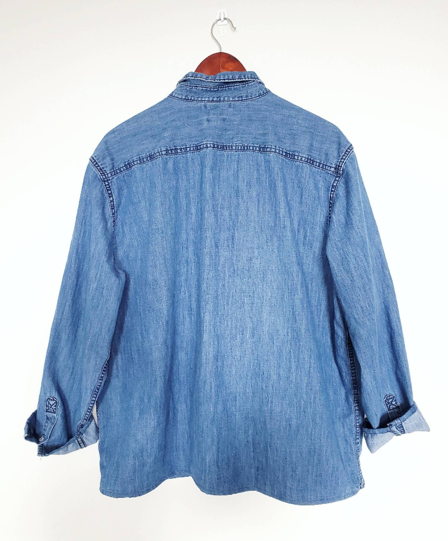 Denim Jacket. Chore Jacket. Upcycled Denim Top. Patchwork. - Etsy Canada