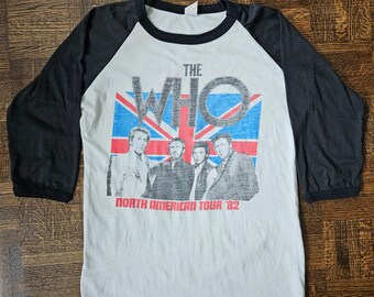 Rare Vintage Shirt. Tour Shirt. Concert T. 1982 The Who North American Tour. The Who. Concert Shirt. Collectible.