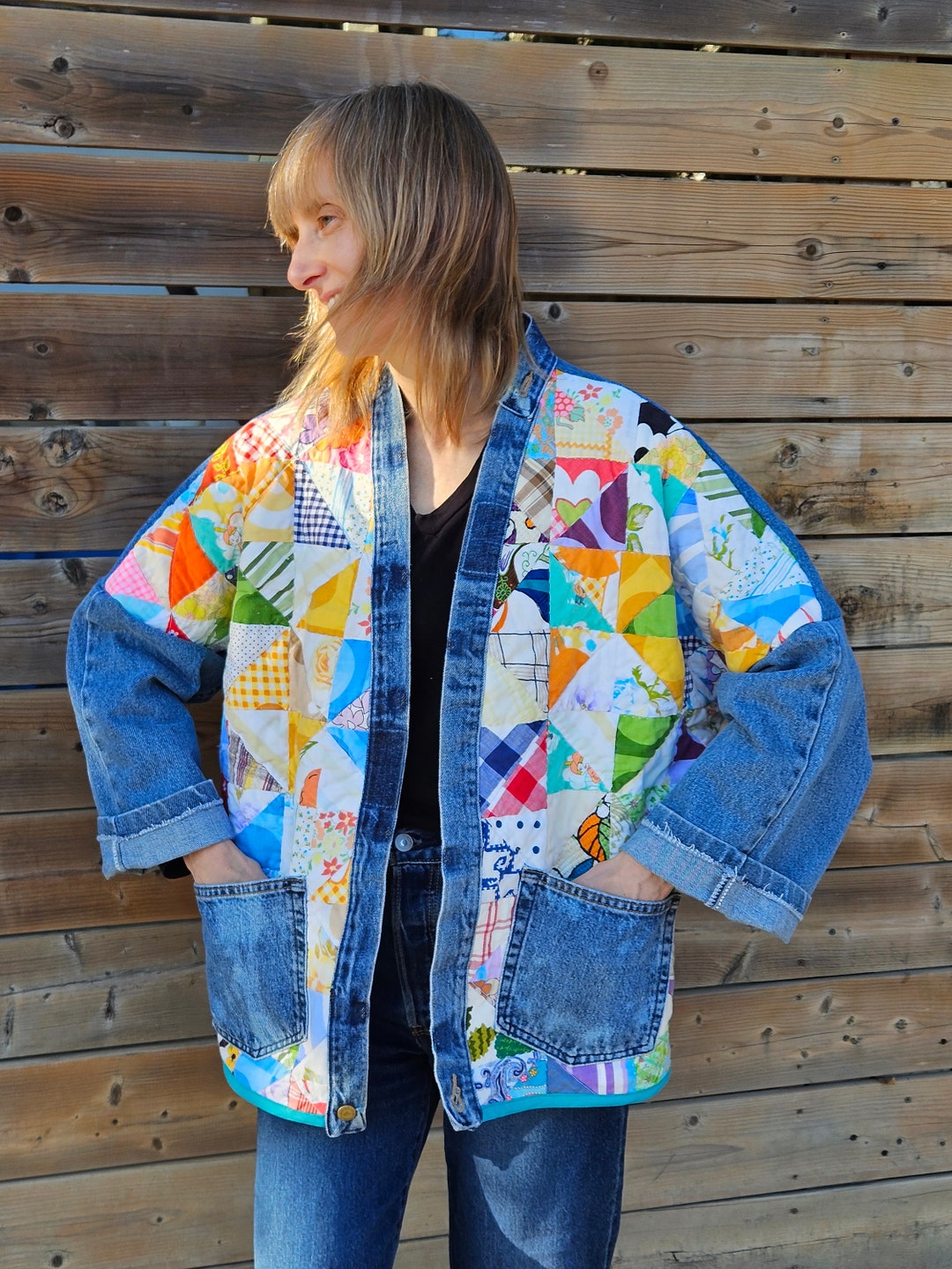Vintage Quilt Jacket. Handmade Jacket. Patchwork Jacket. Upcycled Quilt