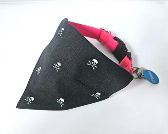 Dog Bandana. Pet Bandana. Dog Accessory. Upcycled Bandana. Dog Clothing. Skull Bandana. Halloween Dog Bandana. Pet Accessories.