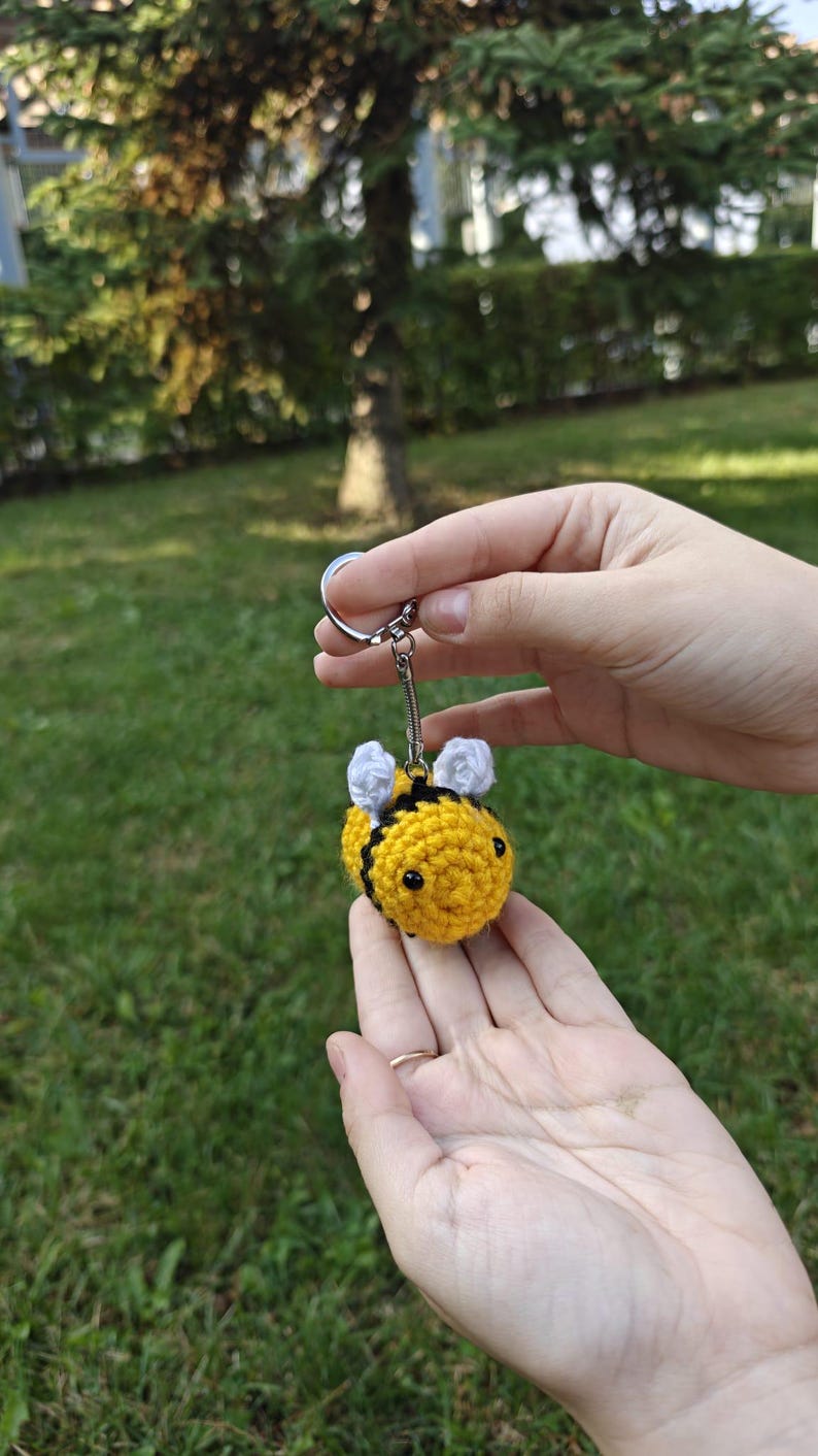 Handmade Crochet Bee Keychains - Etsy