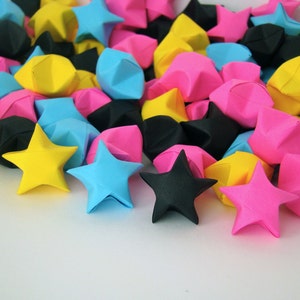 100 Origami Lucky Stars - Funky Party Colors