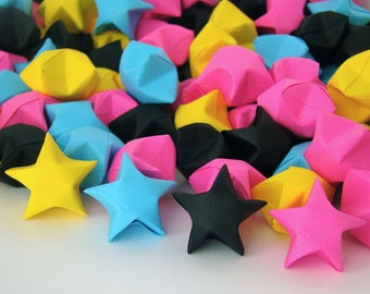 100 Origami Lucky Stars - Funky Party Colors