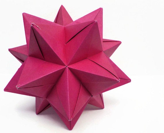 Kleine Modulare Origami Stern Ball Magenta 45