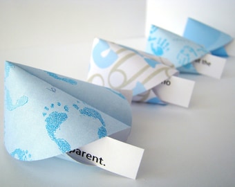 Boy Baby Shower - Origami Fortune Cookies - Set of 25