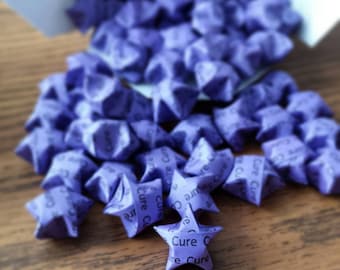 100 Origami Lucky Stars - Cancer Awareness - Your Color for Your Awareness