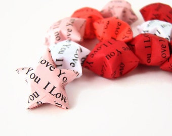 50 Origami Lucky Stars - I Love You