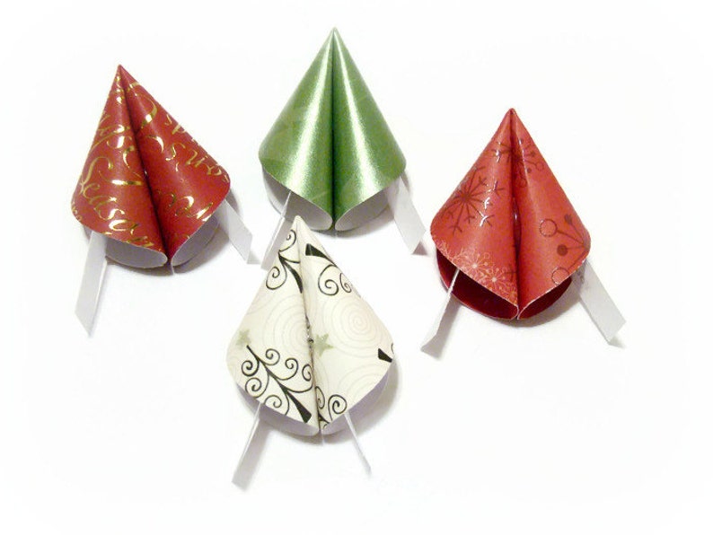 Christmas Origami Fortune Cookies Set of 25 image 1