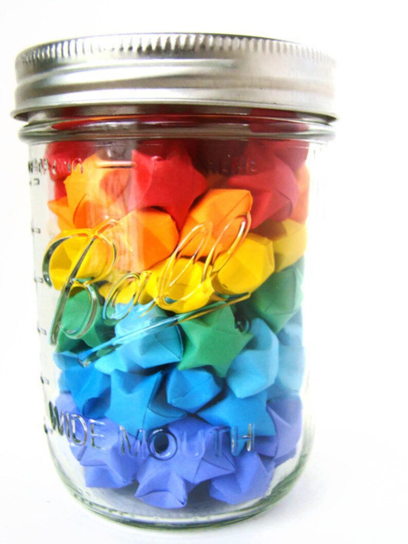 100 Origami Lucky Stars - Rainbow Colors - Etsy