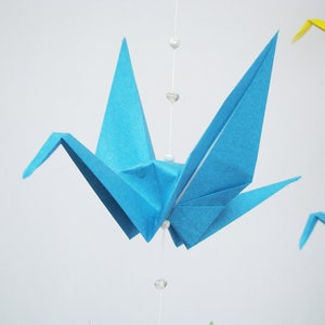 READY TO SHIP Origami Crane Hanging Mobile Gender Neutral Alphabet Theme Home Decor Kids Room Decor image 4