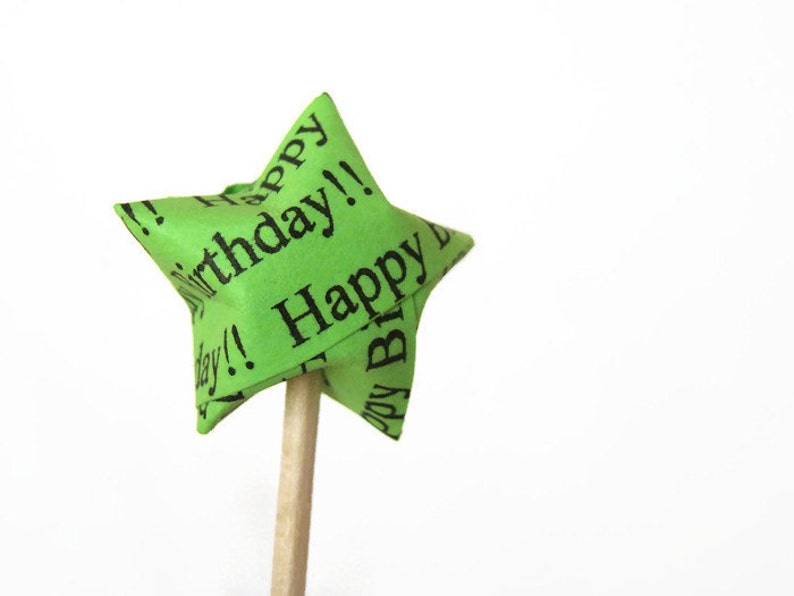 Party Picks Happy Birthday Lucky Stars Set of 30 in Your Color Selection image 5