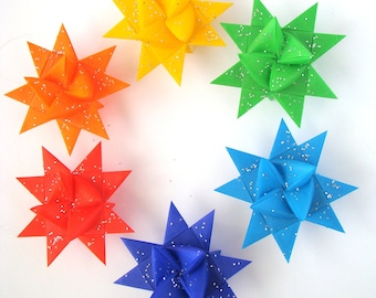 Moravian Stars - Rainbow - Set of 6