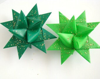 Moravian Stars - Lime/Dark Green - Set of 4