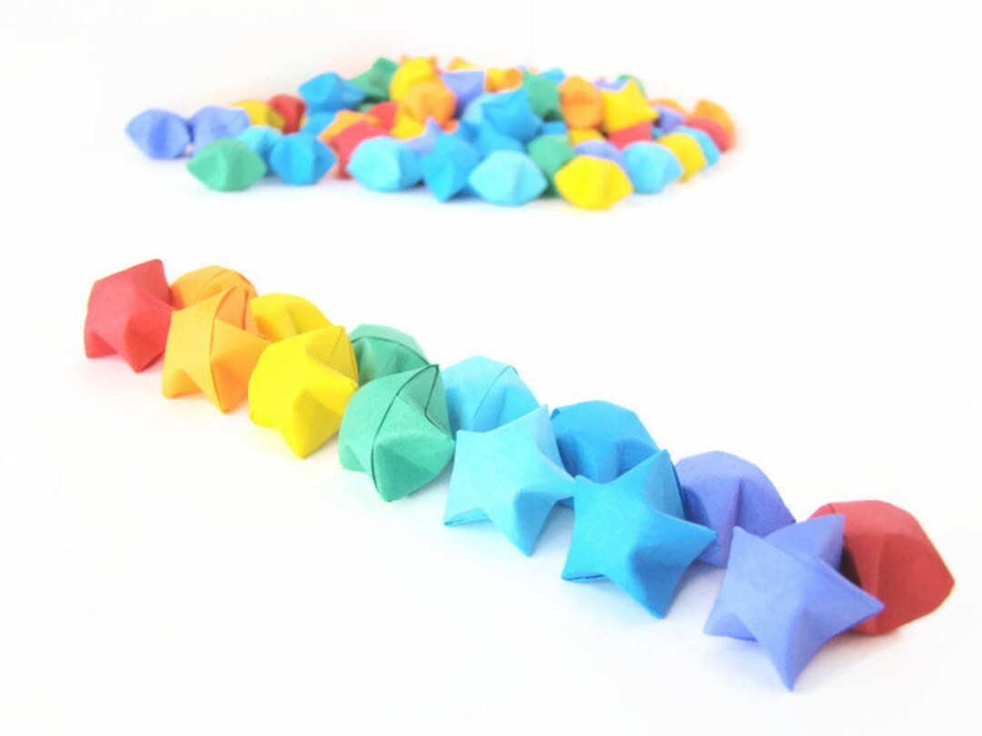 100 Origami Lucky Stars - Rainbow Colors - Etsy