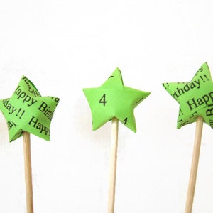 Party Picks Happy Birthday Lucky Stars Set of 30 in Your Color Selection image 3