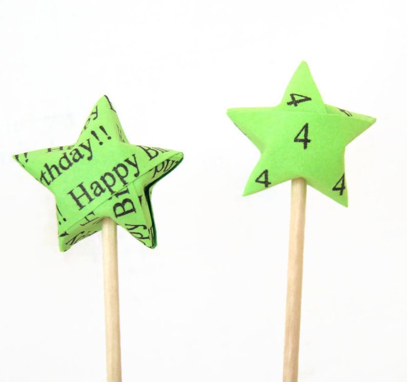 Party Picks Happy Birthday Lucky Stars Set of 30 in Your Color Selection image 2