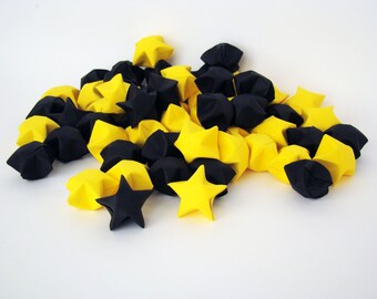 100 Origami Lucky Stars - Yellow and Black