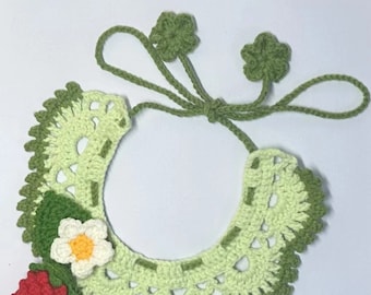 Doll scarf,Hand knitted teddy/doll scarf - rainbow colors with red ribbed edges