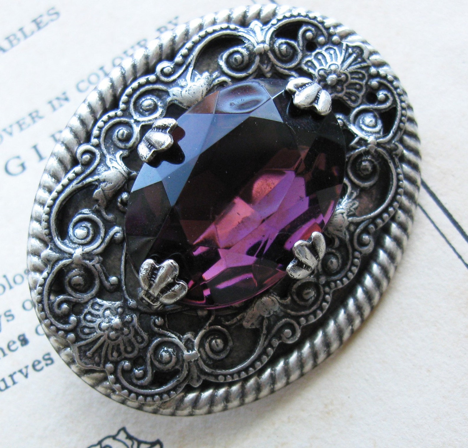 Marilla's Amethyst Brooch . Anne of Green Gables Etsy