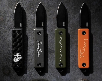 Custom Engraved RIDGE Folder Knife – Functional Personalized Pocket Knife Gift for Him