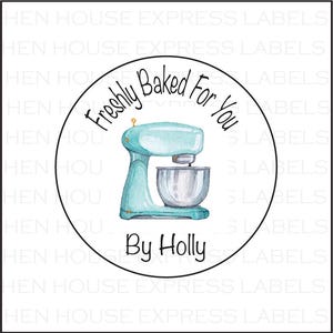 Custom Bakery Logo Baked Goods Labels Stickers (40 2&quot; , 36 2.5&quot;, or 30 3&quot;)