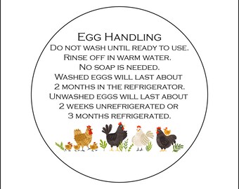 Egg Carton Date Labels Stickers (30 3" or 36 2.5" or 40 2")