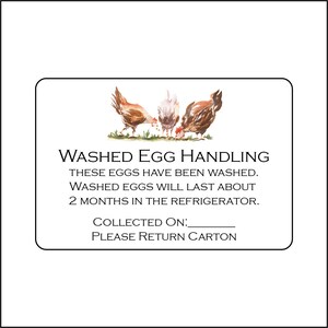 30 Egg Handling Care Carton Labels Stickers