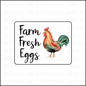 48 Farm Fresh Eggs Carton Labels Stickers