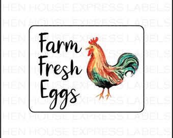 48 Farm Fresh Eggs Carton Labels Stickers