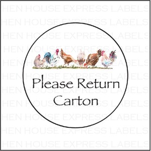 40 Please Return, Egg Carton Labels Stickers