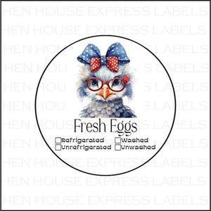 40 Farm Fresh Eggs Washed/ Unwashed Labels Stickers