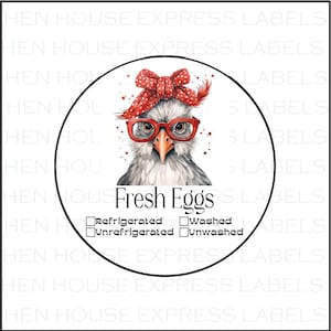 40 Farm Fresh Eggs Washed/ Unwashed Labels Stickers