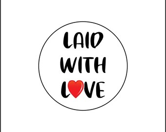 96  Laid With Love Egg Carton Labels Stickers