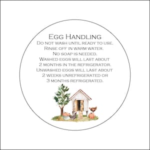 Egg Handling Care Carton Labels Stickers (30 3" or 36 2.5" or 40 2")