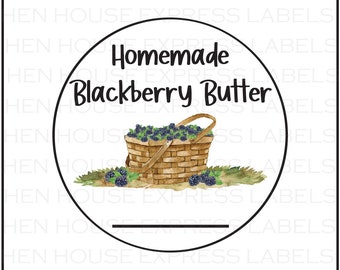 40 Blackberry Butter Canning Date Labels Stickers