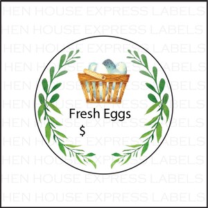 40 Fresh Eggs Price Tag Labels Stickers