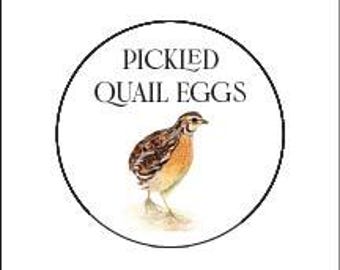 Pickled Quail Eggs  Labels Stickers