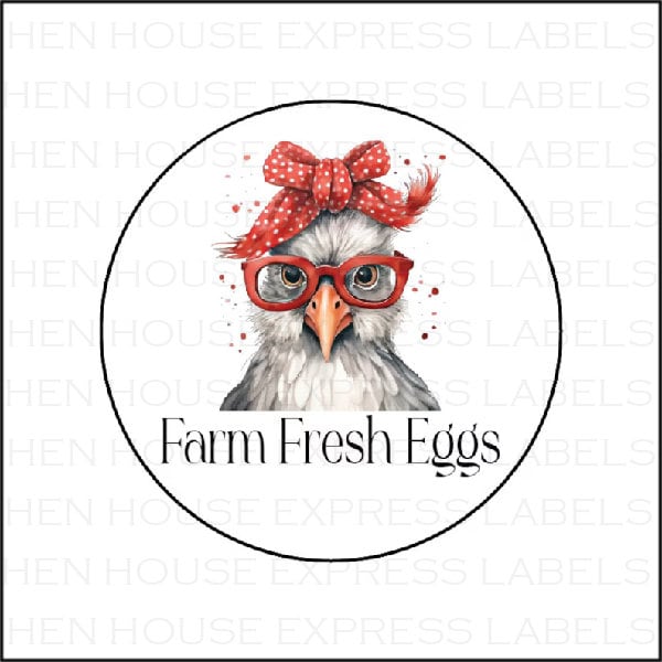40 Farm Fresh Eggs Labels Stickers