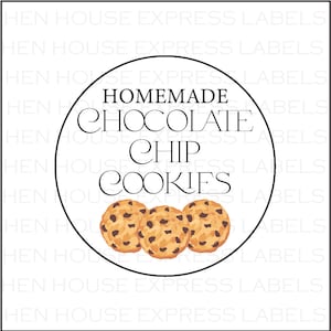 40 Chocolate Chip Cookie Labels/ Stickers